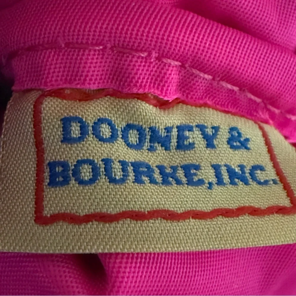Dooney & Bourke Black‎ Nylon Small Crossbody Bag Hot pink inside 3 zip pockets